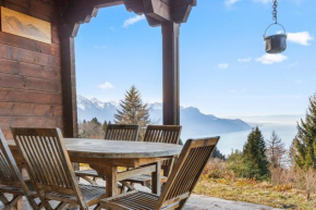 Chalet familial avec vue sur les Alpes et le lac, sur les hauts de Montreux à Caux